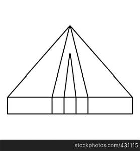 Tourist triangle tent icon. Outline illustration of tourist triangle tent vector icon for web. Tourist triangle tent icon, outline style