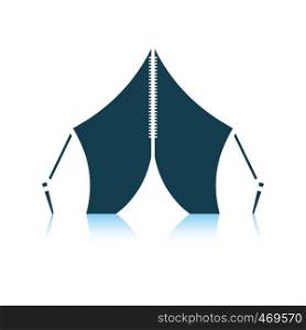Touristic tent icon. Shadow reflection design. Vector illustration.