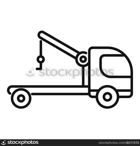 Tow car icon outline vector. Parking space. Zone gate. Tow car icon outline vector. Parking space