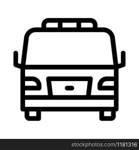 Tow Car Truck Icon Vector. Outline Tow Car Truck Sign. Isolated Contour Symbol Illustration. Tow Car Truck Icon Vector Outline Illustration