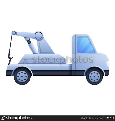 Tow truck assistance icon. Cartoon of tow truck assistance vector icon for web design isolated on white background. Tow truck assistance icon, cartoon style
