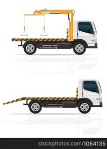tow truck for transportation faults and emergency cars vector illustration isolated on white background