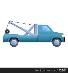 Tow truck help icon. Cartoon of tow truck help vector icon for web design isolated on white background. Tow truck help icon, cartoon style