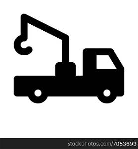 tow truck on isolated background