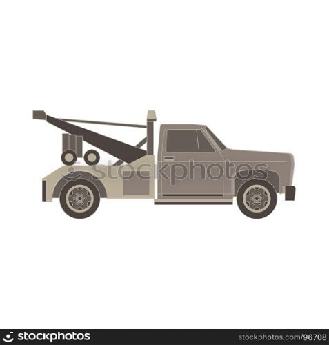 tow truck vector flat icon for transportation faults and emergency cars illustration isolated on white background