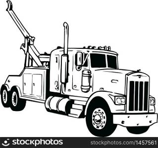 Tow Truck Vector Illustration