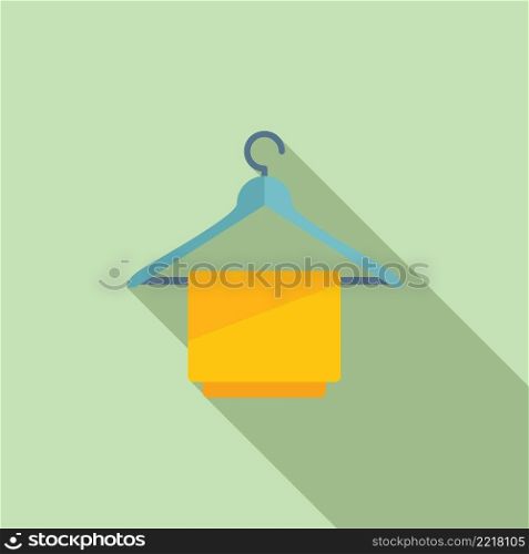 Towel hanger icon flat vector. Clothing tailor. Sew machine. Towel hanger icon flat vector. Clothing tailor
