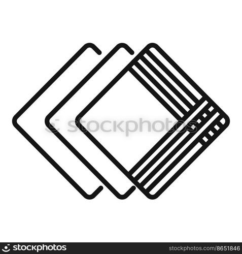 Towel icon outline vector. Napkin cloth. Rag textile. Towel icon outline vector. Napkin cloth