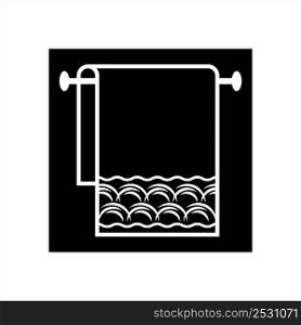 Towel Icon, Towel Vector Art Illustration