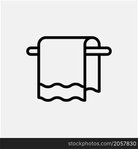 towel icon vector line style