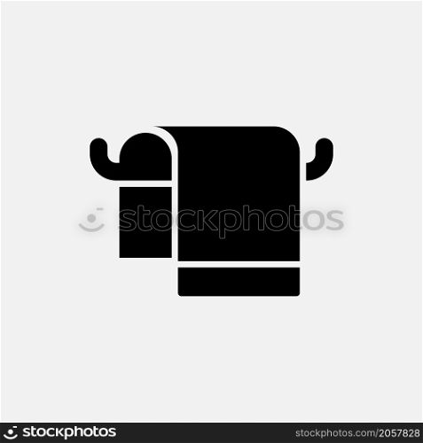 towel icon vector solid style