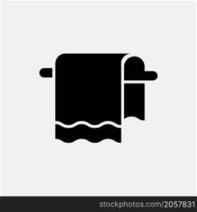 towel icon vector solid style