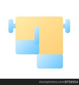 Towels pixel perfect flat gradient color ui icon. Hotel bathroom. Hygiene. Bathroom accessory. Simple filled pictogram. GUI, UX design for mobile application. Vector isolated RGB illustration. Towels pixel perfect flat gradient color ui icon