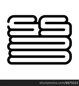 towels set line icon vector. towels set sign. isolated contour symbol black illustration. towels set line icon vector illustration flat