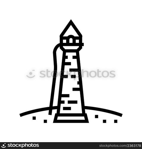 tower fairy tale construction line icon vector. tower fairy tale construction sign. isolated contour symbol black illustration. tower fairy tale construction line icon vector illustration