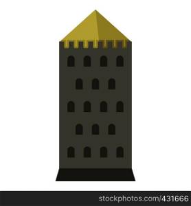 Tower icon flat isolated on white background vector illustration. Tower icon isolated