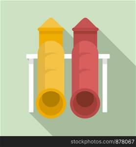 Tower kid pipe icon. Flat illustration of tower kid pipe vector icon for web design. Tower kid pipe icon, flat style