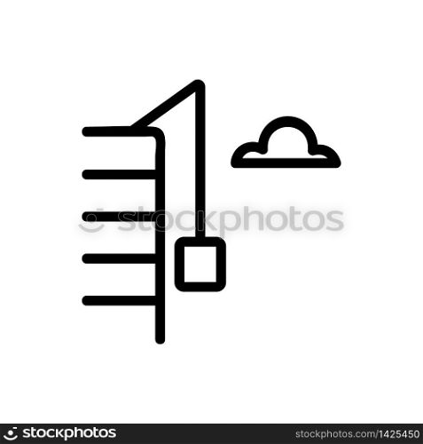 tower lift danger icon vector. tower lift danger sign. isolated contour symbol illustration. tower lift danger icon vector outline illustration