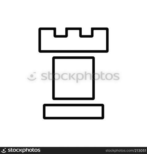 Tower line icon on a white background. Vector illustration