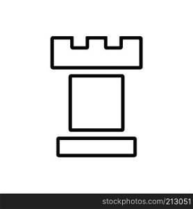 Tower line icon on a white background. Vector illustration