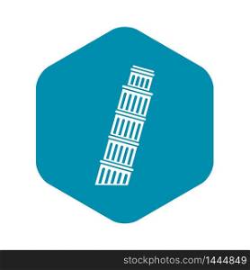 Tower of Pisa icon. Simple illustration of tower of Pisa vector icon for web. Tower of pisa icon, simple style