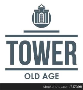 Tower old age logo. Simple illustration of tower old age vector logo for web. Tower old age logo, simple gray style