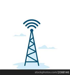 tower signal icon vector illustration design web