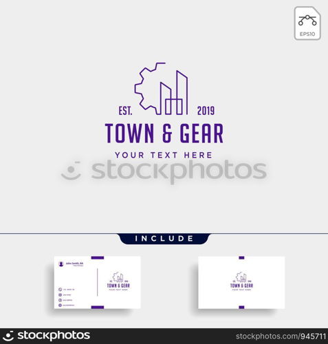 town industry logo design home factory vector icon. town industry logo design home factory vector icon isolated