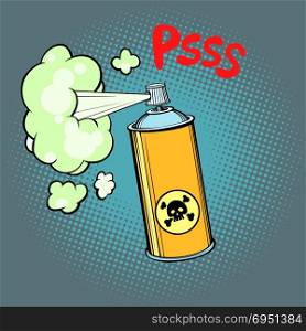 toxic gas chemical waste. Comic cartoons pop art retro vector illustration kitsch drawing. toxic gas chemical waste
