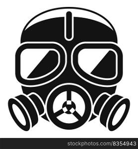 Toxic gas mask icon simple vector. Army air. Military war. Toxic gas mask icon simple vector. Army air
