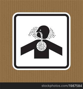Toxic Gases Asphyxiation Symbol Sign Isolate on White Background,Vector Illustration
