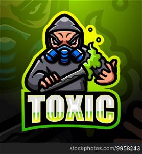 Toxic mascot esport logo design