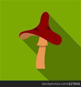 Toxic mushroom icon. Flat illustration of toxic mushroom vector icon for web. Toxic mushroom icon, flat style