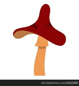 Toxic mushroom icon flat isolated on white background vector illustration. Toxic mushroom icon isolated