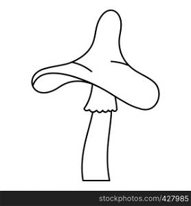 Toxic mushroom icon. Outline illustration of toxic mushroom vector icon for web. Toxic mushroom icon, outline style