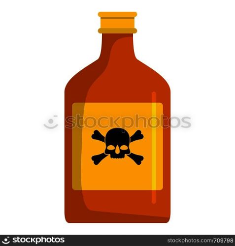 Toxin bottle icon. Cartoon illustration of toxin bottle vector icon for web. Toxin bottle icon, cartoon style