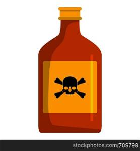 Toxin bottle icon. Cartoon illustration of toxin bottle vector icon for web. Toxin bottle icon, cartoon style