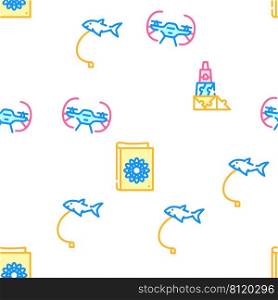 Toy And Children Game Vector Seamless Pattern Color Line Illustration. Toy And Children Game Vector Seamless Pattern