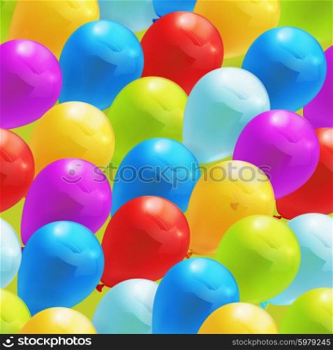 Toy balloons, vector seamless pattern