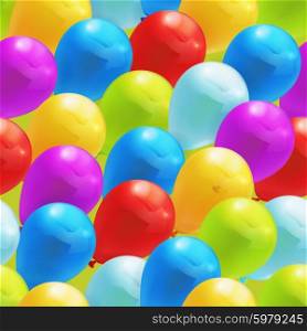 Toy balloons, vector seamless pattern
