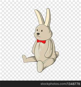 Toy bunny icon in cartoon style isolated on background for any web design . Toy bunny icon, cartoon style