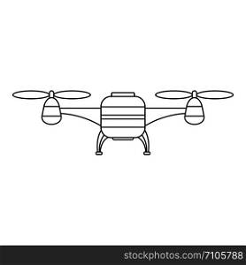 Toy drone icon. Outline toy drone vector icon for web design isolated on white background. Toy drone icon, outline style