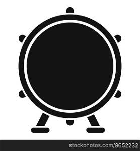 Toy drum icon simple vector. Music kit. Instrument percussion. Toy drum icon simple vector. Music kit
