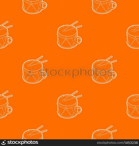 Toy drum pattern vector orange for any web design best. Toy drum pattern vector orange