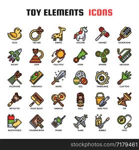 Toy Elements , Thin Line and Pixel Perfect Icons