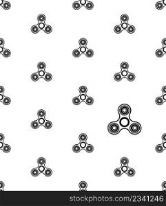 Toy Fidget Spinner Icon Seamless Pattern, Spin Along Its Axis Toy Vector Art Illustration