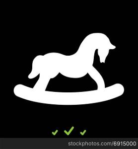 Toy horse it is white icon .. Toy horse it is white icon . Flat style