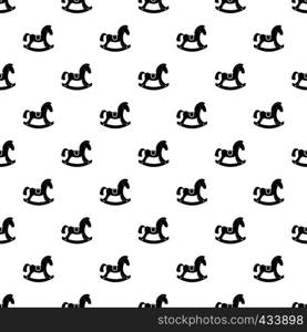 Toy horse pattern seamless in simple style vector illustration. Toy horse pattern vector