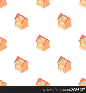 Toy house interior pattern seamless background texture repeat wallpaper geometric vector. Toy house interior pattern seamless vector