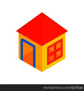 Toy house isometric 3d icon on a white background. Toy house isometric 3d icon